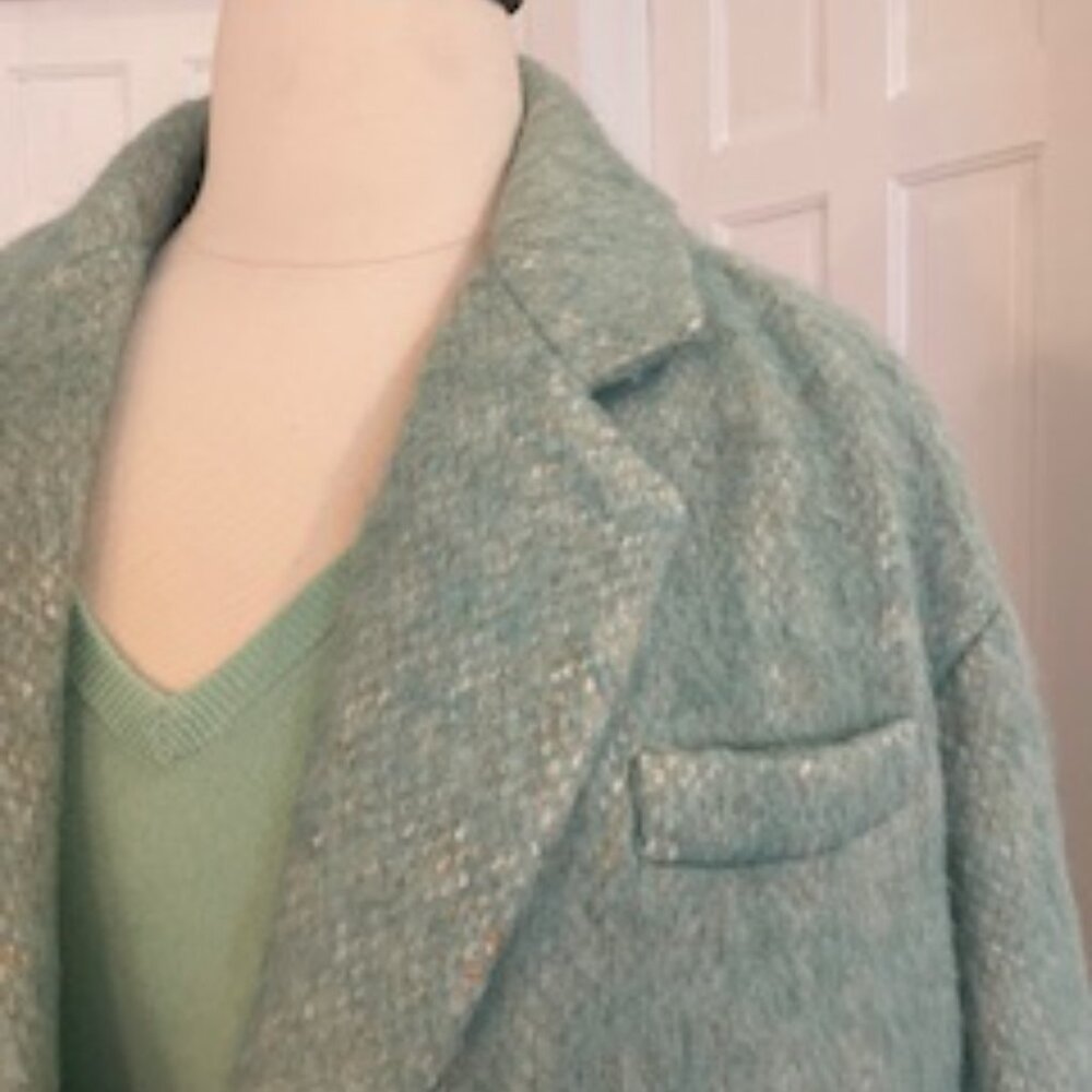 J Crew Green Overcoat Large - Picture 9 of 10